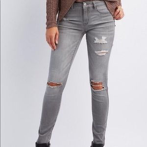 Light Gray Distressed Refuge Jeans